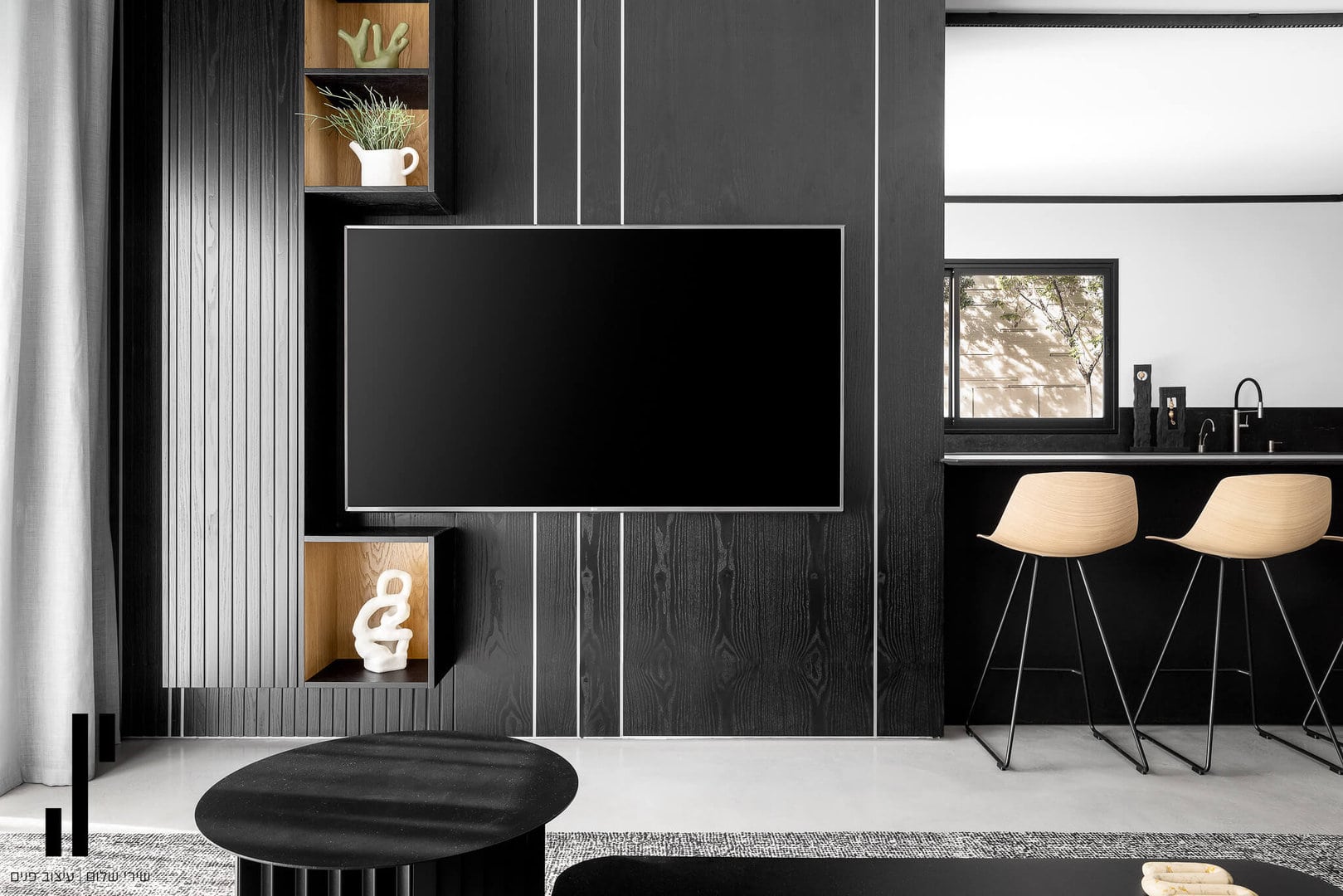עיצוב קיר טלוויזיה לסלון